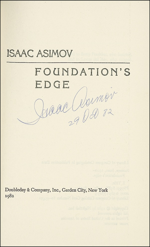 Lot 345 Isaac Asimov