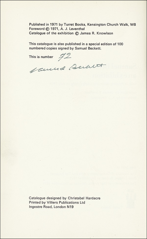 Lot 346 Samuel Beckett