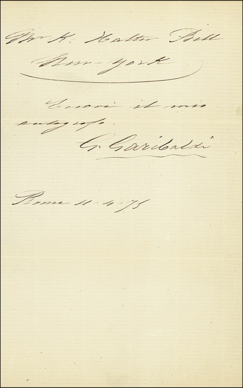 Lot 140 Giuseppe Garibaldi