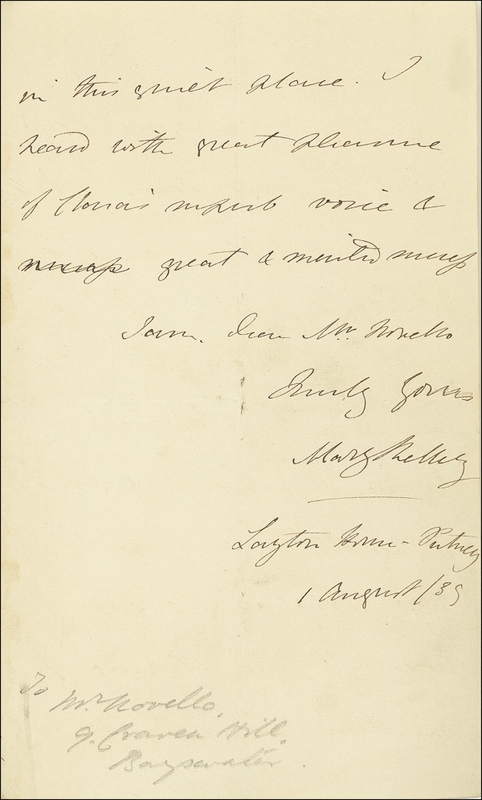 Lot 404 Mary Shelley