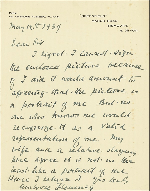 Lot 135 Ambrose Fleming