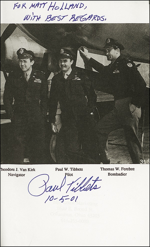 Lot 241 Enola Gay: Tibbets, Paul