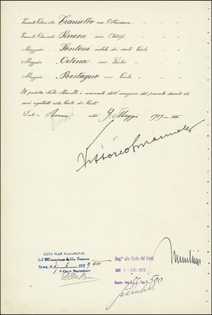 Lot #187 Benito Mussolini and Vittorio Emanuele III - Image 1