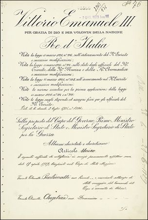 Lot #187 Benito Mussolini and Vittorio Emanuele III - Image 2