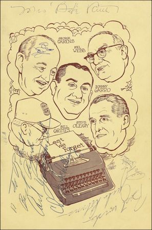 Lot #1480 Sports Writers Dinner - Image 1