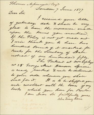 Lot #7 John Quincy Adams