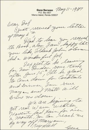 Lot #1457 Gene Sarazen - Image 1