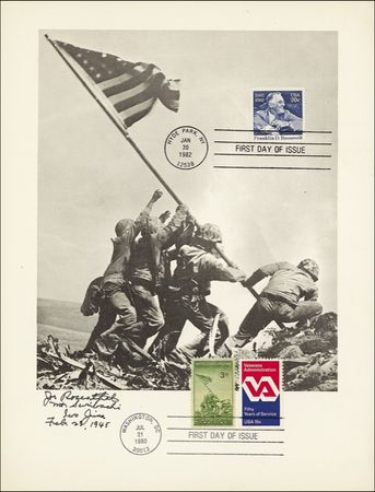 Lot #255 Iwo Jima: Rosenthal and Lindberg - Image 1