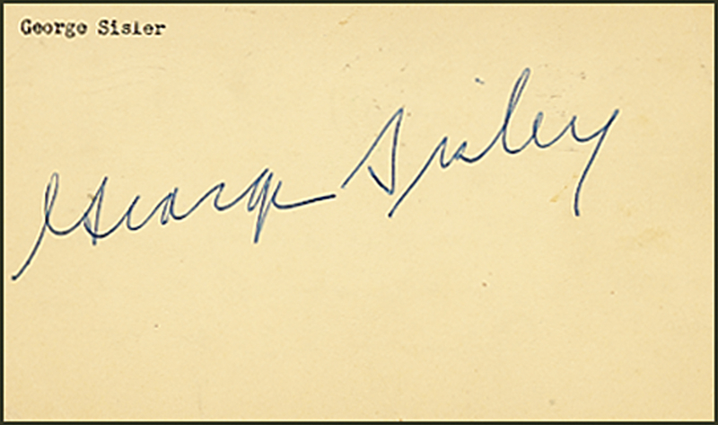 Lot 1532 George Sisler