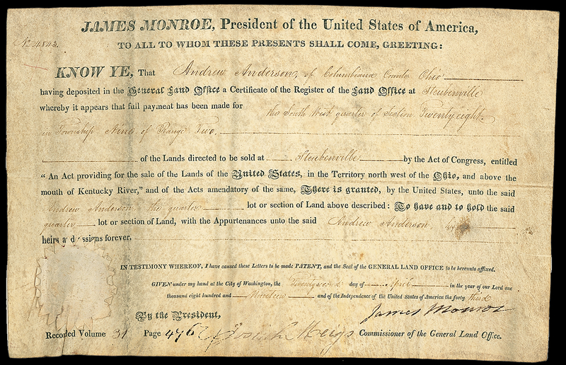 Lot 78 James Monroe