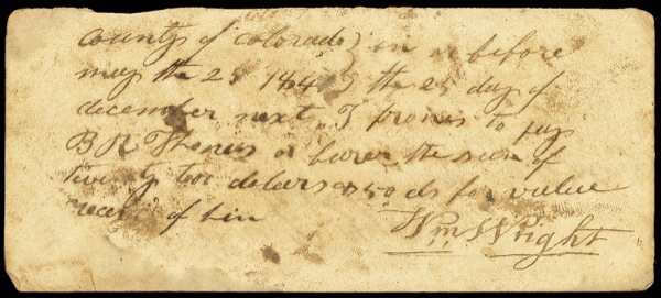 Lot 276 Texas: Thomas, Jr, Benjamin