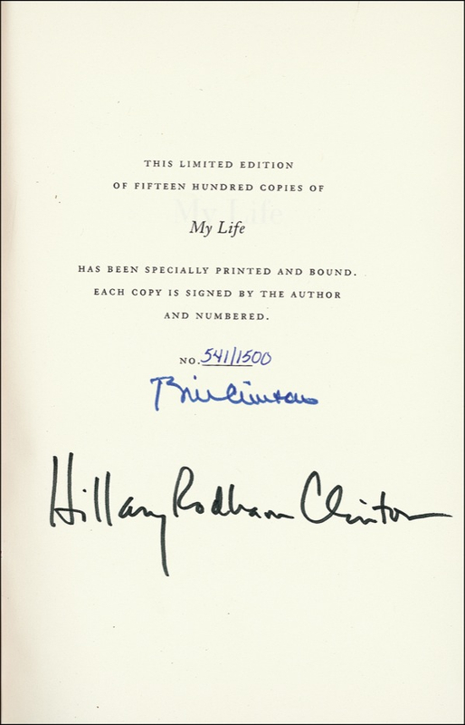 Lot 23 Bill and Hillary Clinton