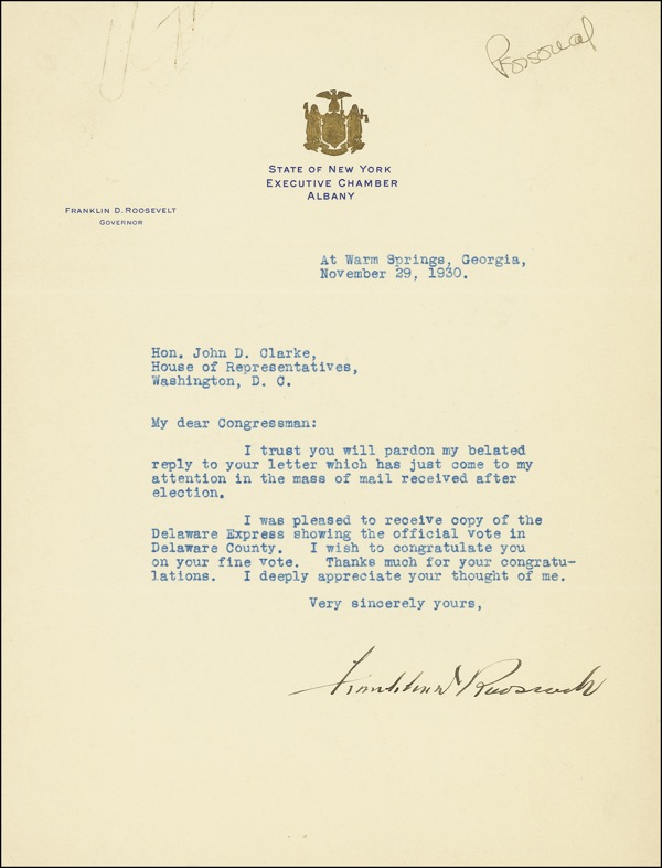 Lot 103 Franklin D. Roosevelt