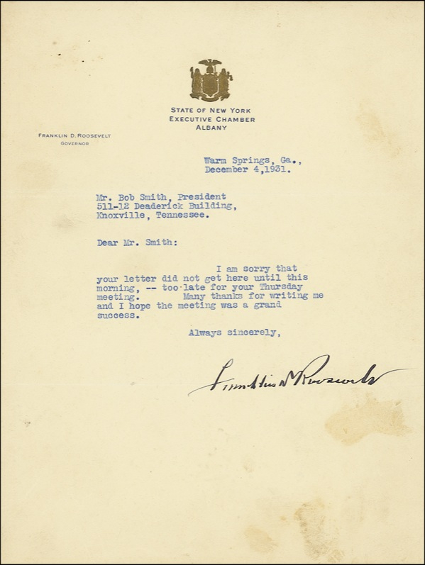 Lot 104 Franklin D. Roosevelt