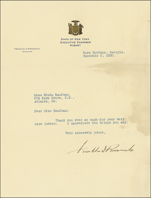 Lot 106 Franklin D. Roosevelt