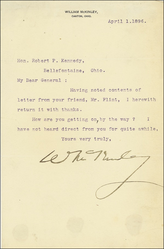 Lot 76 William McKinley