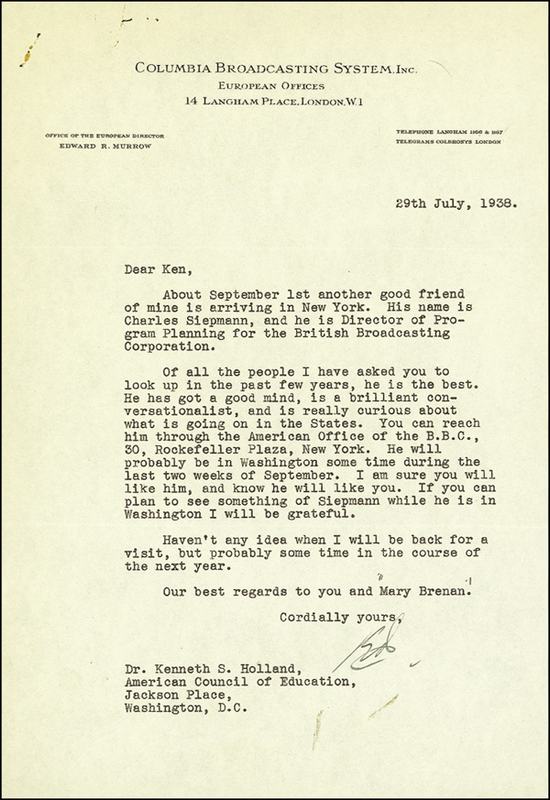 Lot 1081 Edward R. Murrow