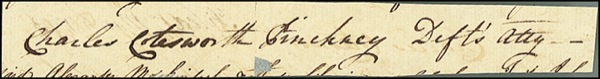 Lot 250 Charles Cotesworth Pinckney