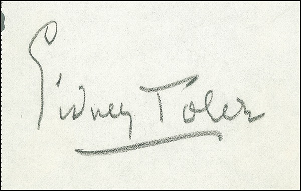 Lot 1178 Sidney Toler