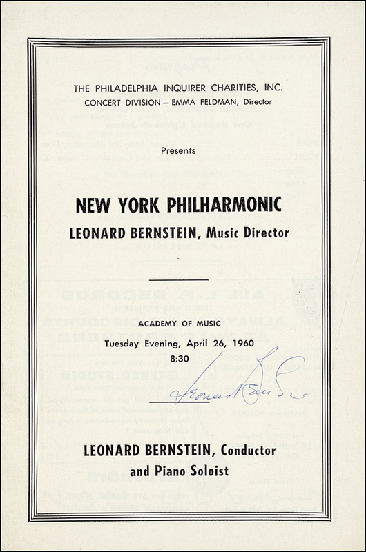 Lot 617 Leonard Bernstein