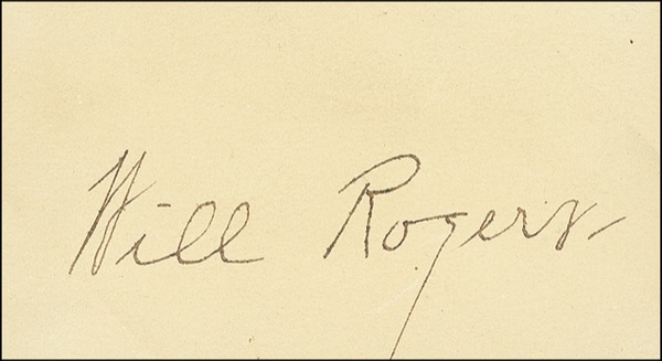 Lot 1128 Will Rogers