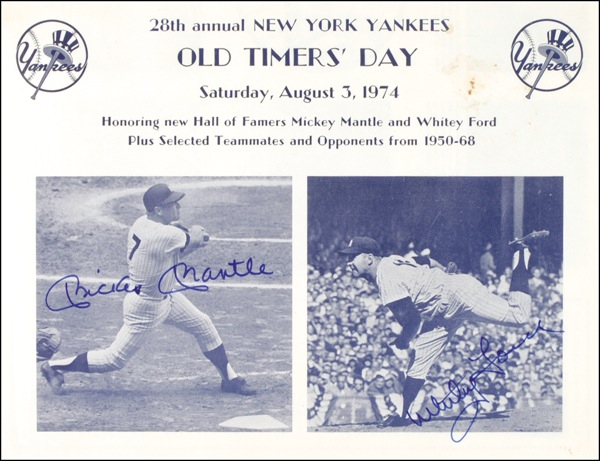 Lot 1425 Mickey Mantle and Whitey Ford