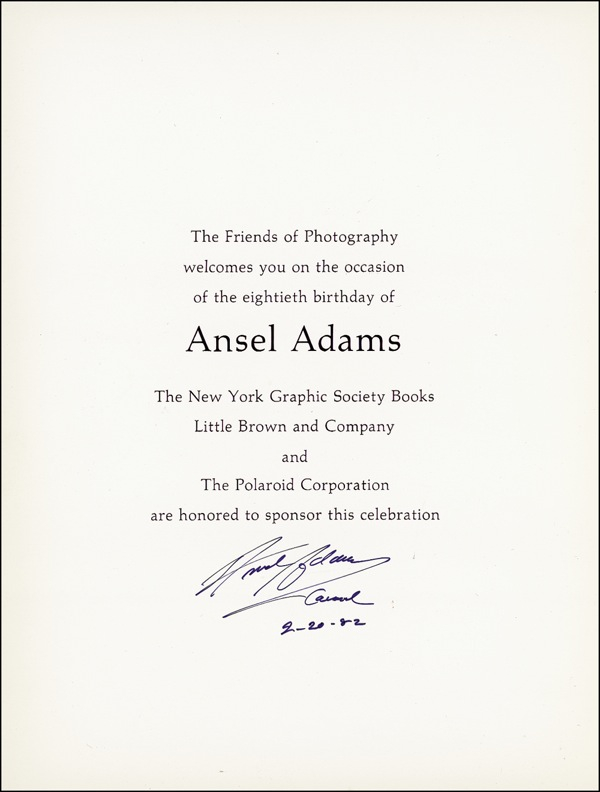 Lot 451 Ansel Adams
