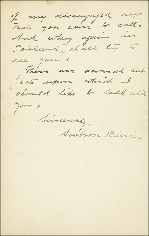Lot 458 Ambrose Bierce