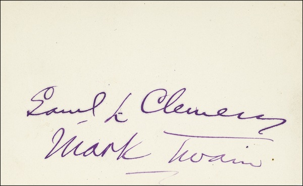 Lot 460 Samuel L. Clemens