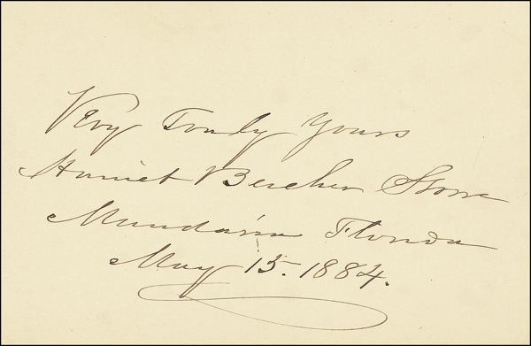 Lot 535 Harriet Beecher Stowe