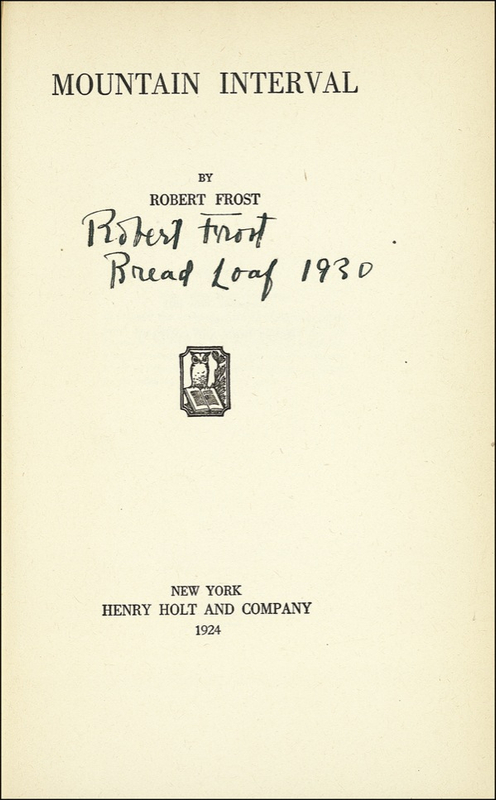 Lot 469 Robert Frost