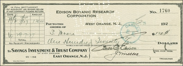 Lot 176 Thomas Edison