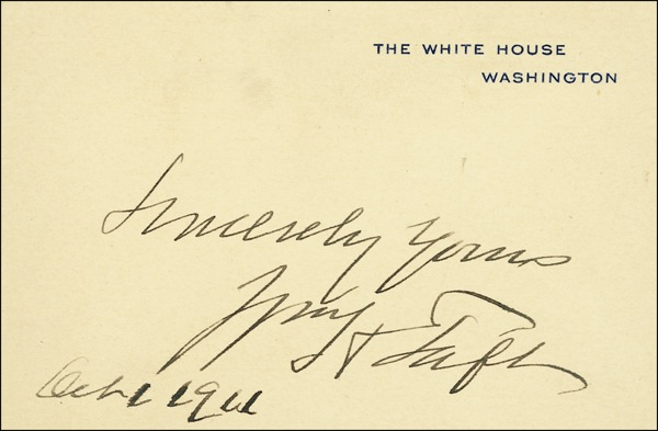 Lot 116 William H. Taft