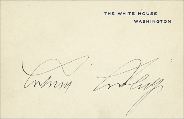 Lot 29 Calvin Coolidge