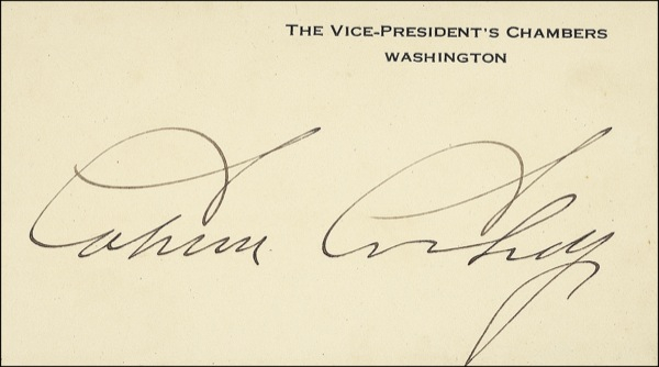 Lot 31 Calvin Coolidge