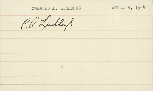Lot 422 Charles Lindbergh
