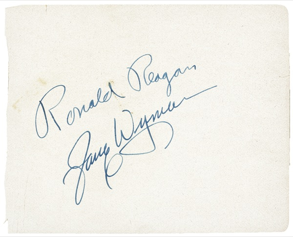 Lot 93 Ronald Reagan and Jane Wyman