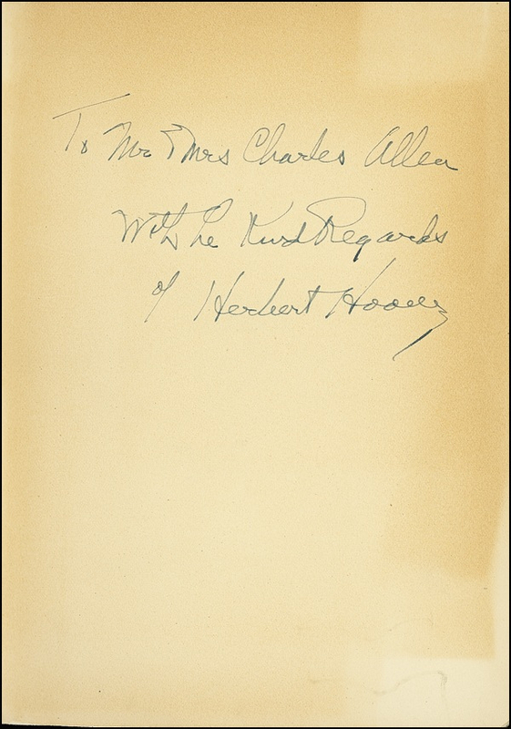 Lot 62 Herbert Hoover