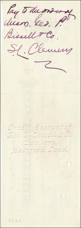 Lot 461 Samuel L. Clemens