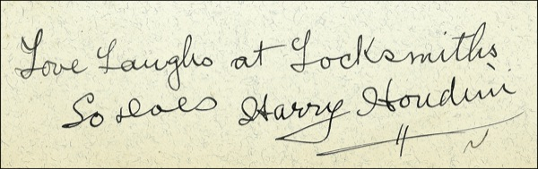 Lot 991 Harry Houdini