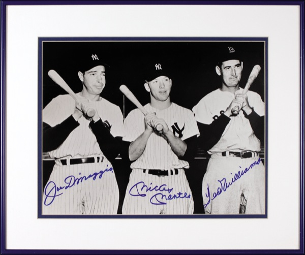 Lot 1322 DiMaggio, Mantle, and Williams