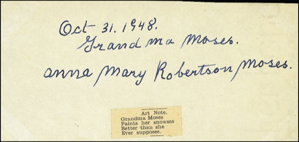 Lot 506 Grandma Moses