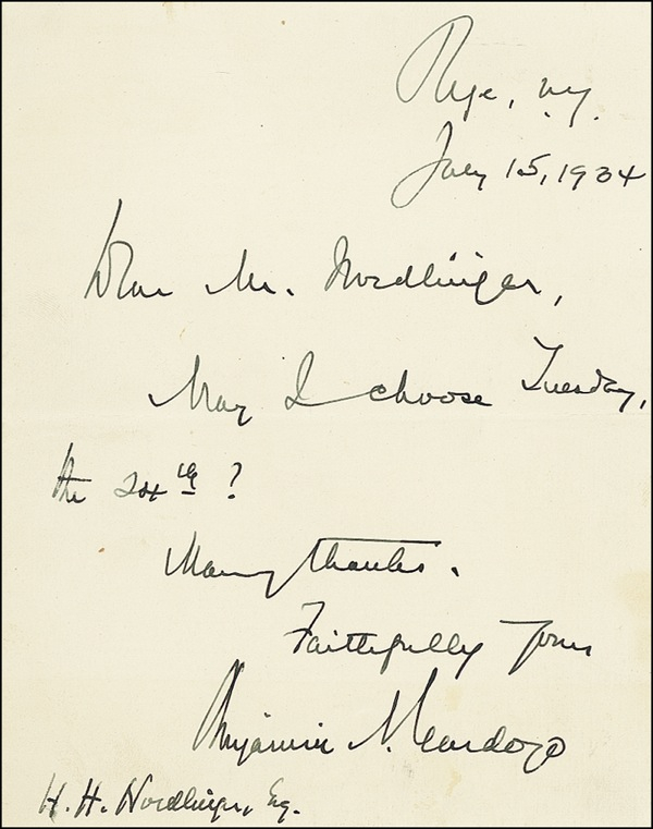 Lot 274 Supreme Court: Cardozo, Benjamin