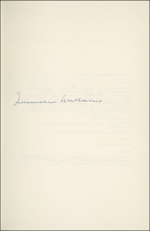Lot 549 Tennessee Williams