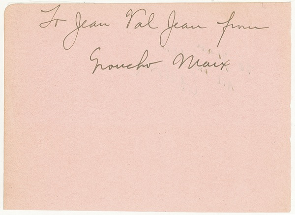 Lot 1056 Groucho Marx and Peter Lorre
