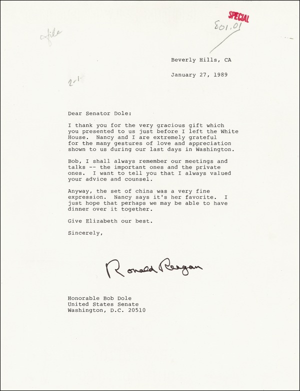 Lot 100 Ronald Reagan