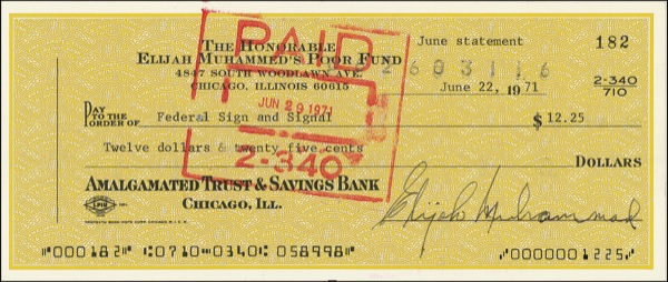 Lot 233 Elijah Muhammad