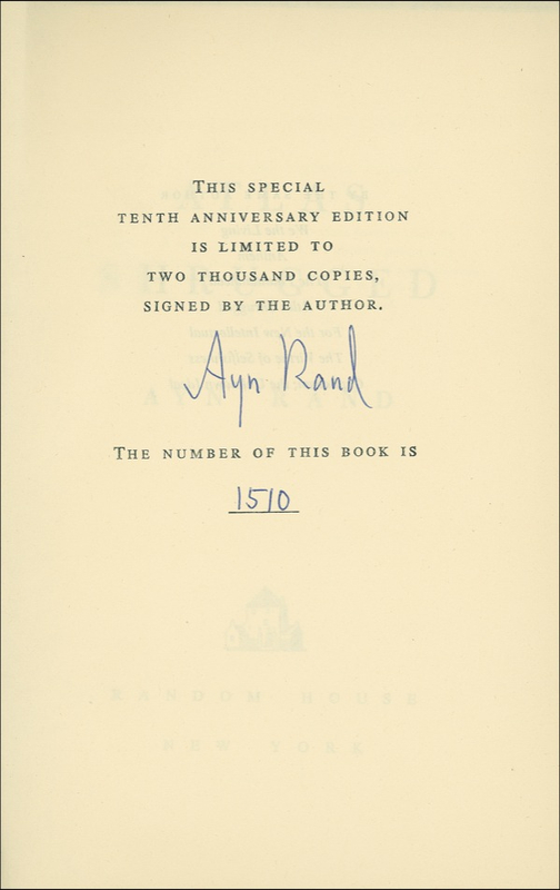 Lot 515 Ayn Rand
