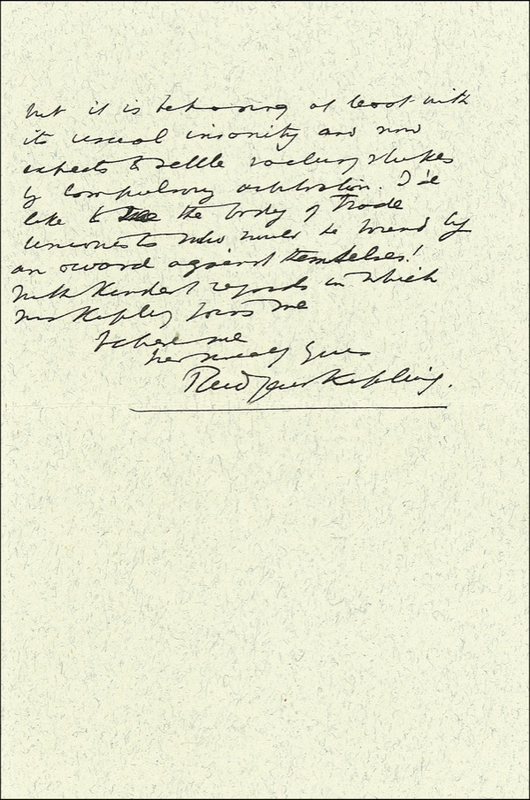 Lot 486 Rudyard Kipling