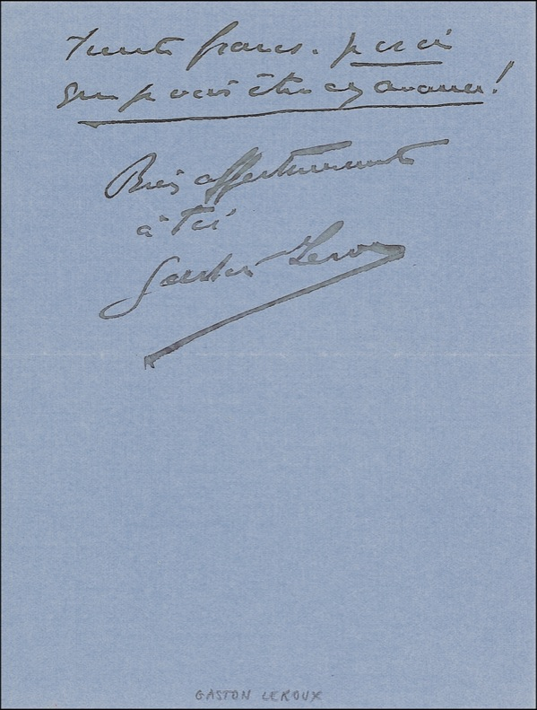 Lot 491 Gaston Leroux